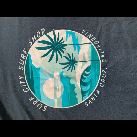 blue oversized surf city tee - Picture 4 of 5